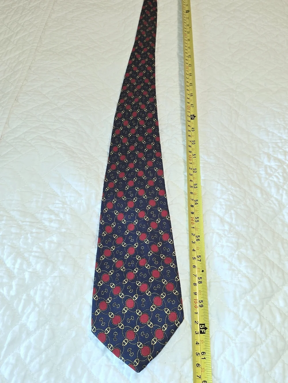 Nina Ricci Vintage 100% Silk Handmade Necktie